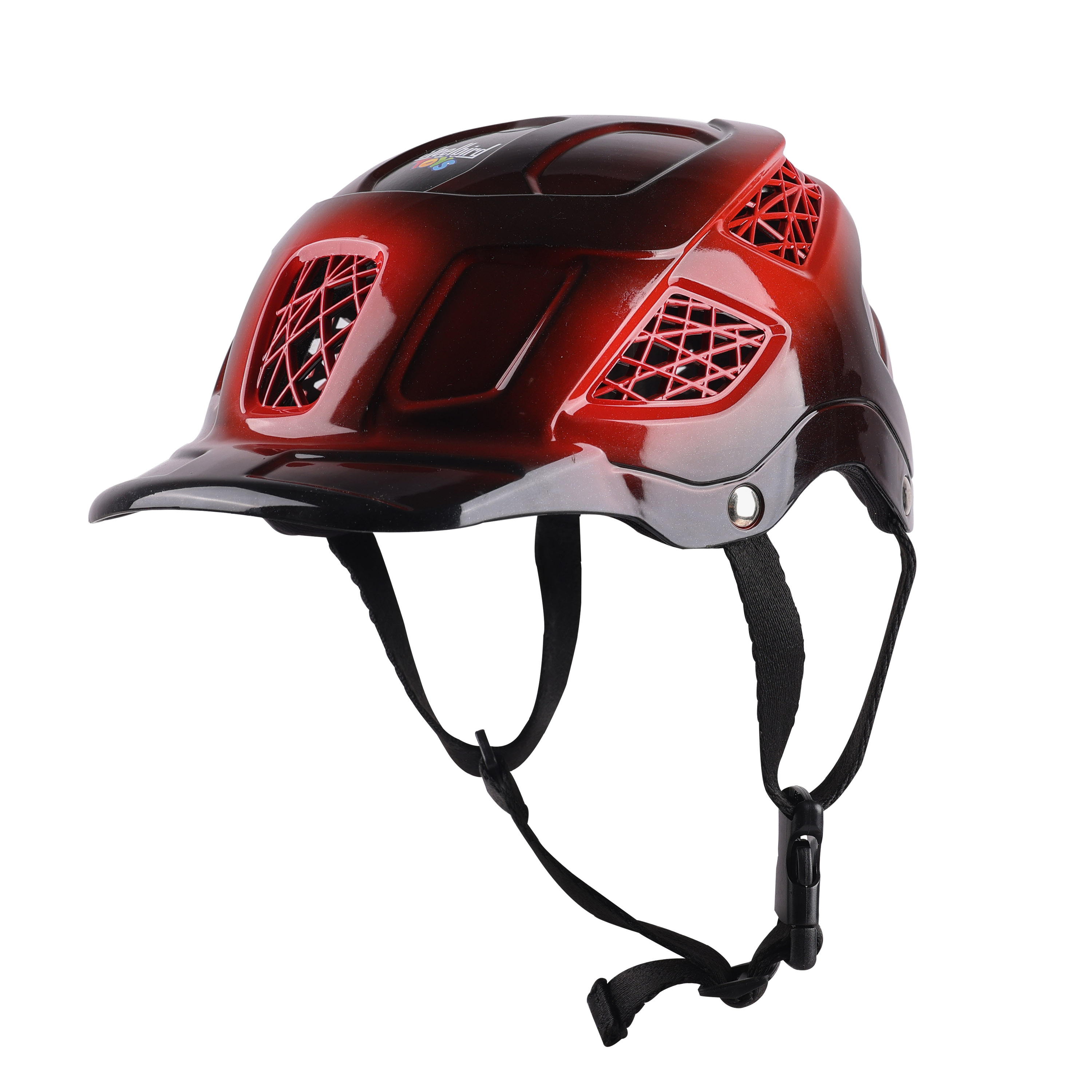 Premium Skating / Cycling Helmet -Black With Sports Red