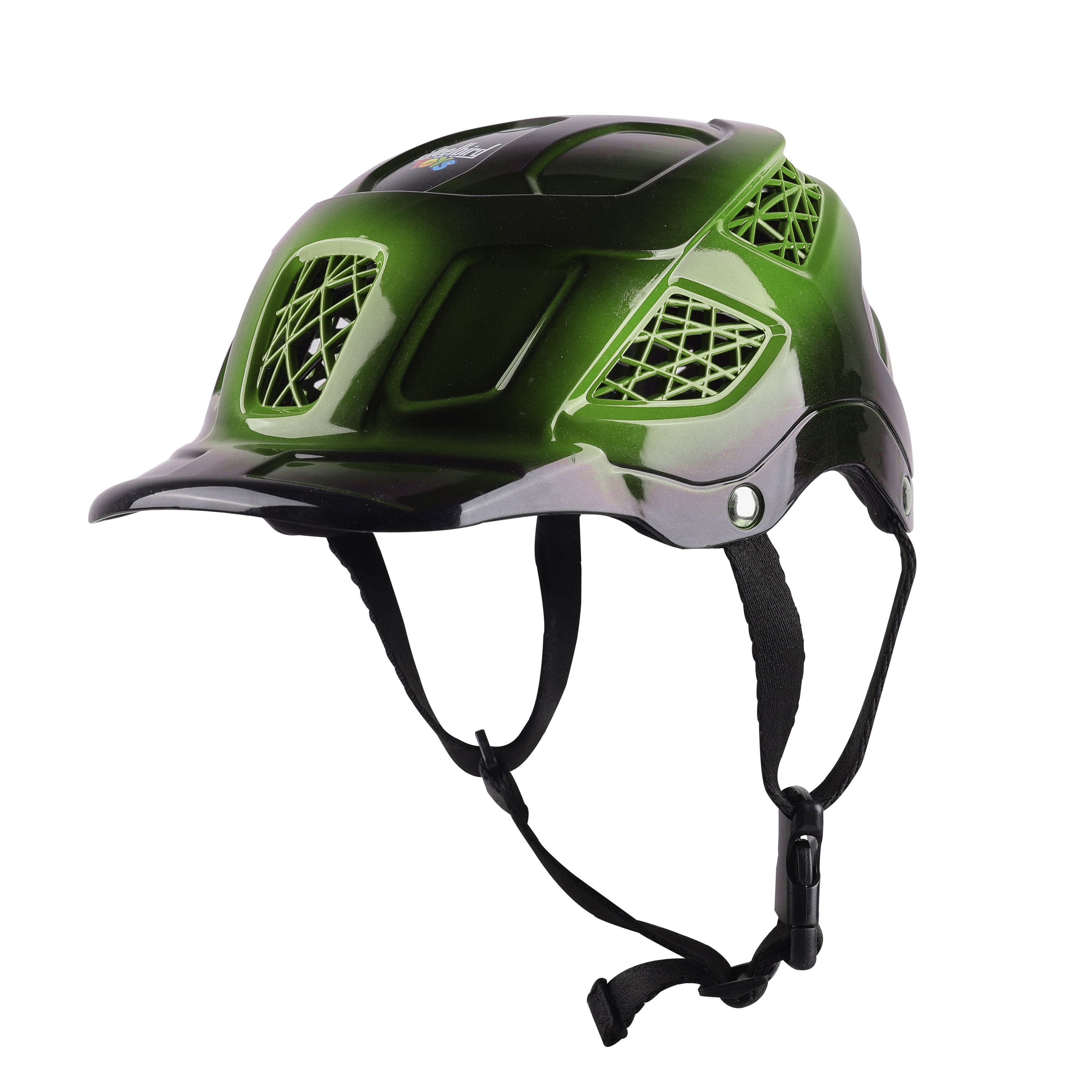 Premium Skating / Cycling Helmet -Black With Y. Green