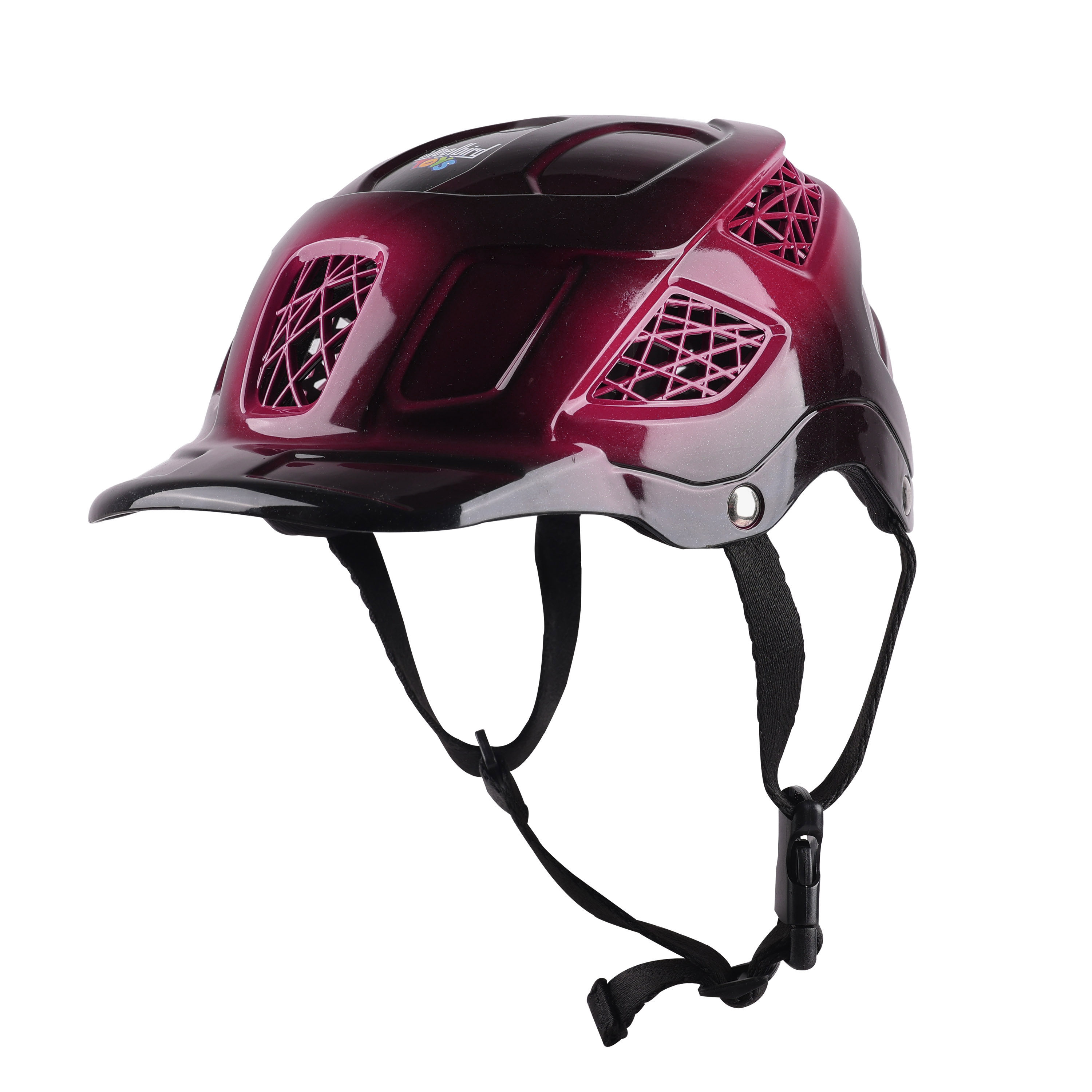 Premium Skating / Cycling Helmet -Black With Metallic Pink