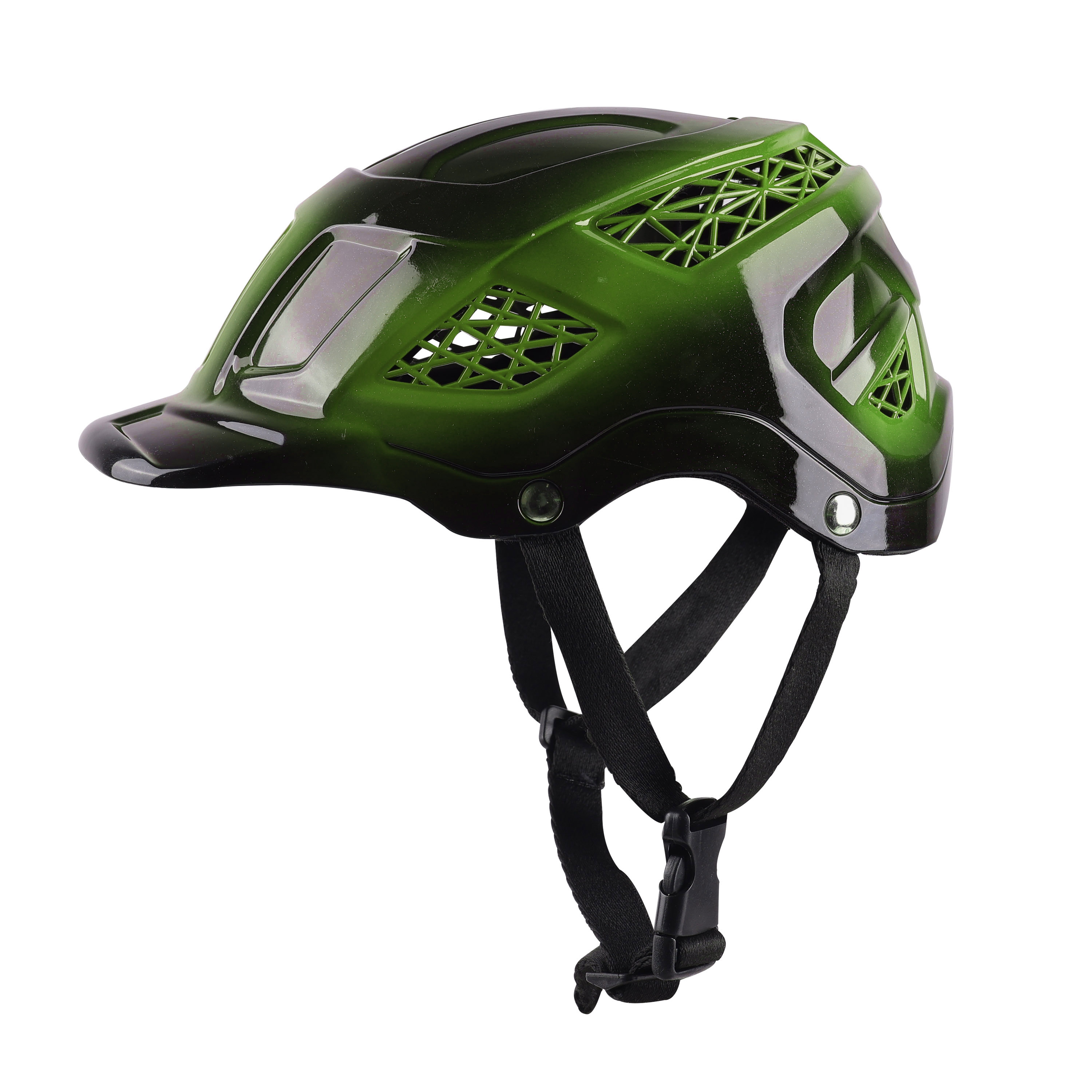 Premium Skating / Cycling Helmet Along With Protector-Black With Y. Green