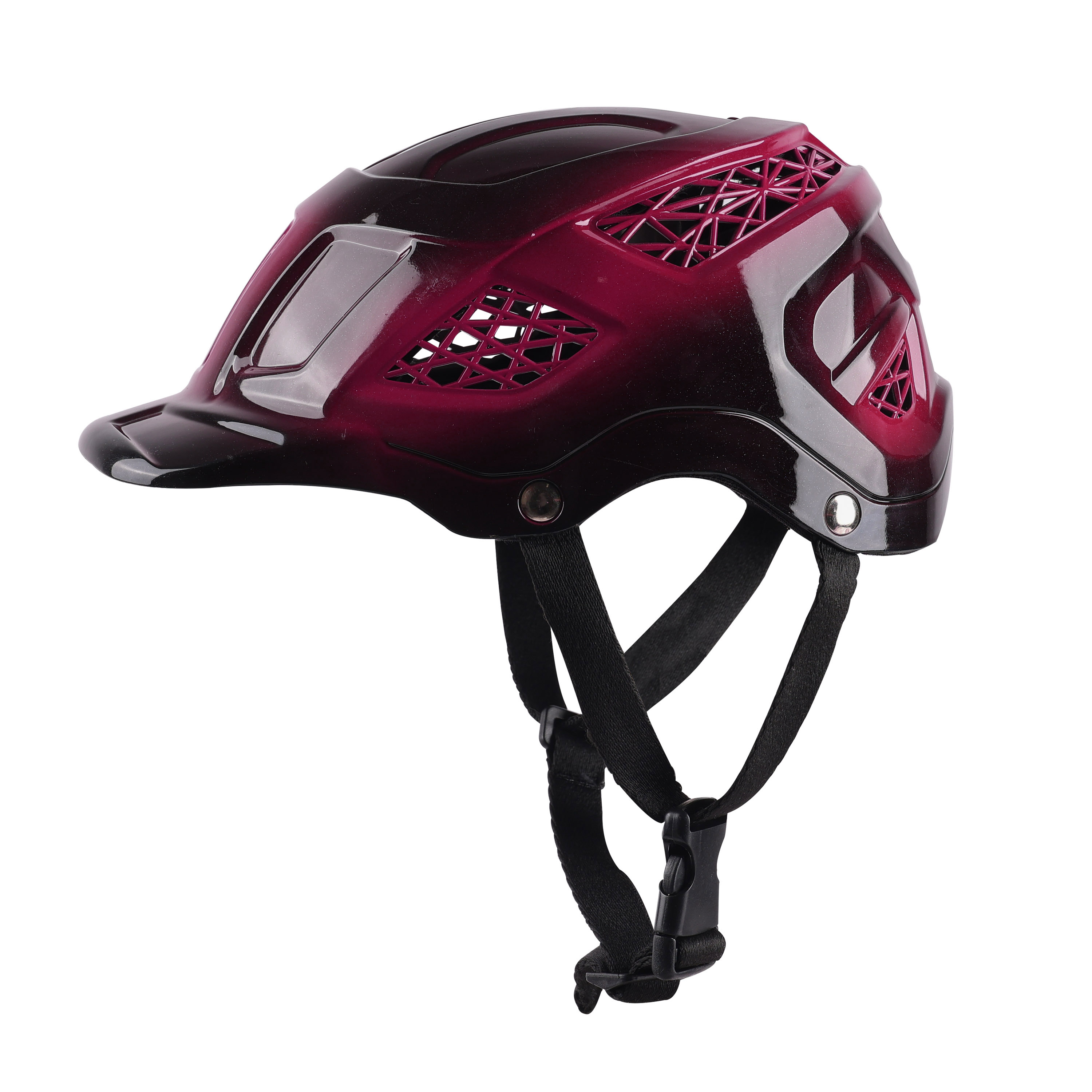 Premium Skating / Cycling Helmet Along With Protector-Black With Metallic Pink