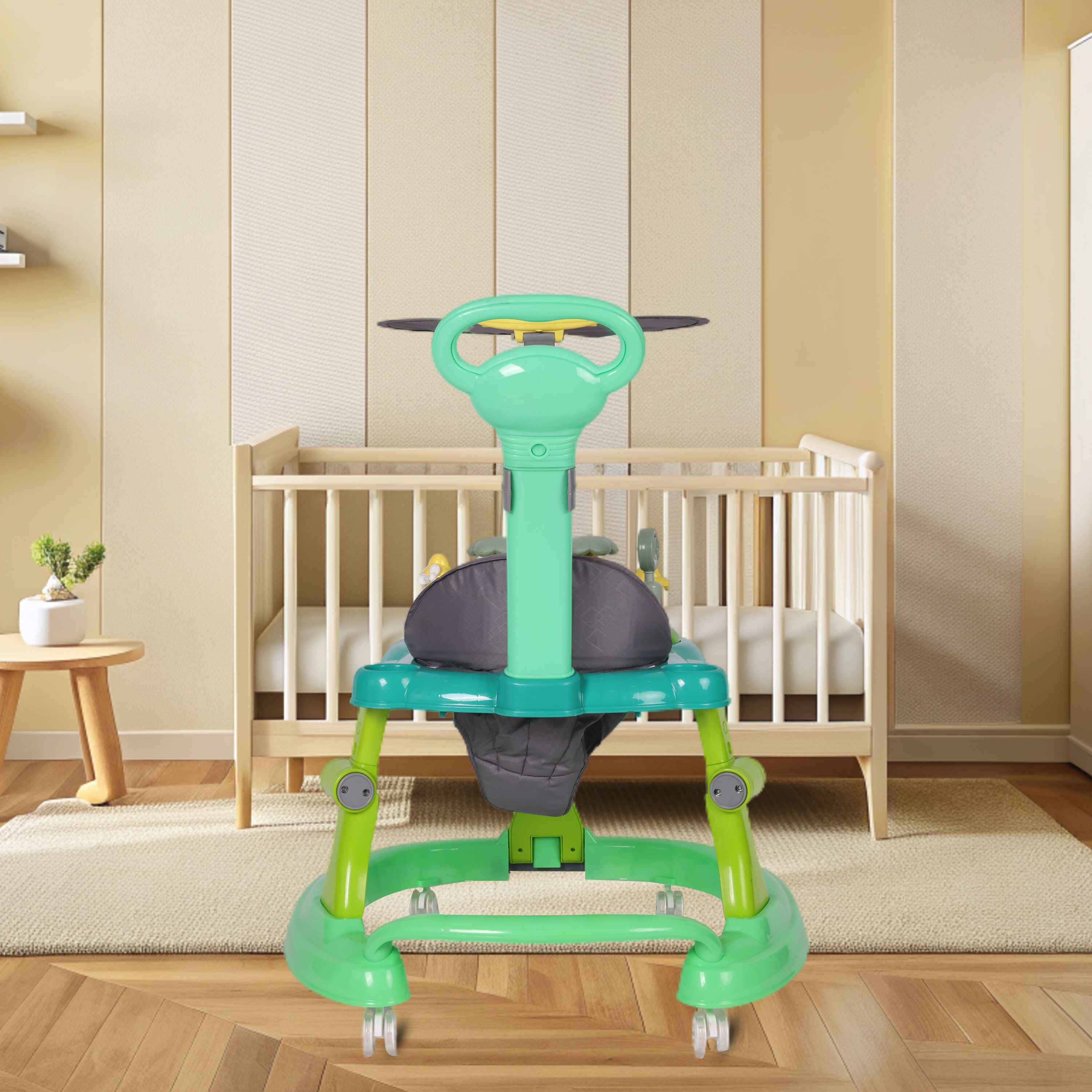 Koko Twita Baby Walker With Sun Shield - Green