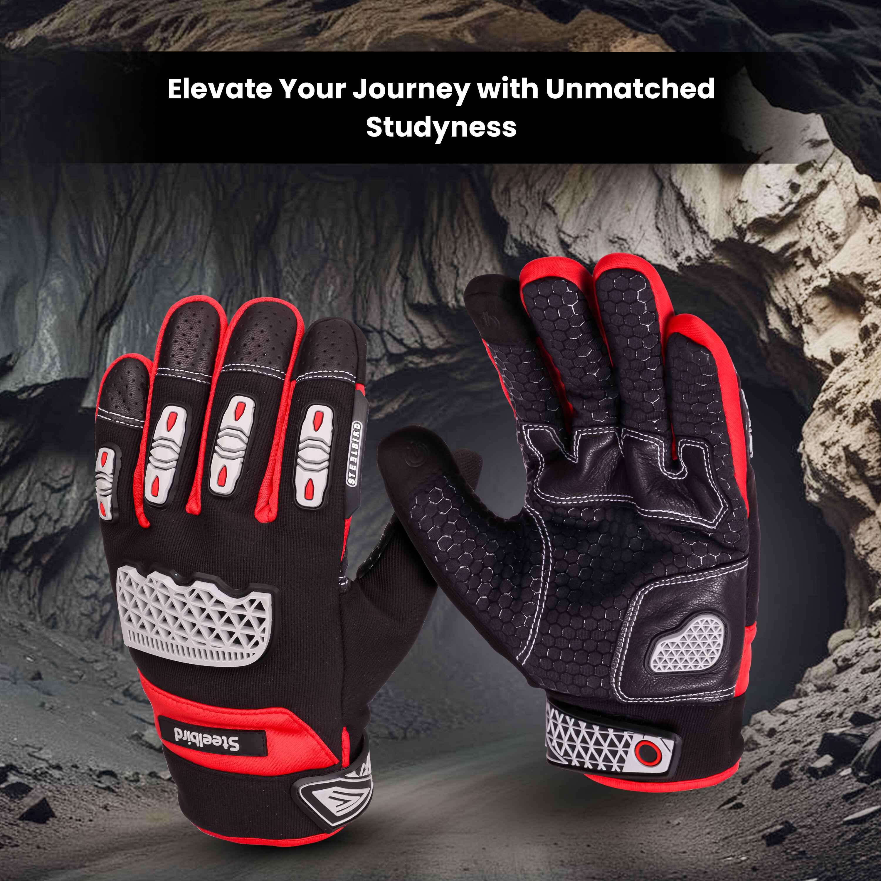 Steelbird Fighter Gloves-Red