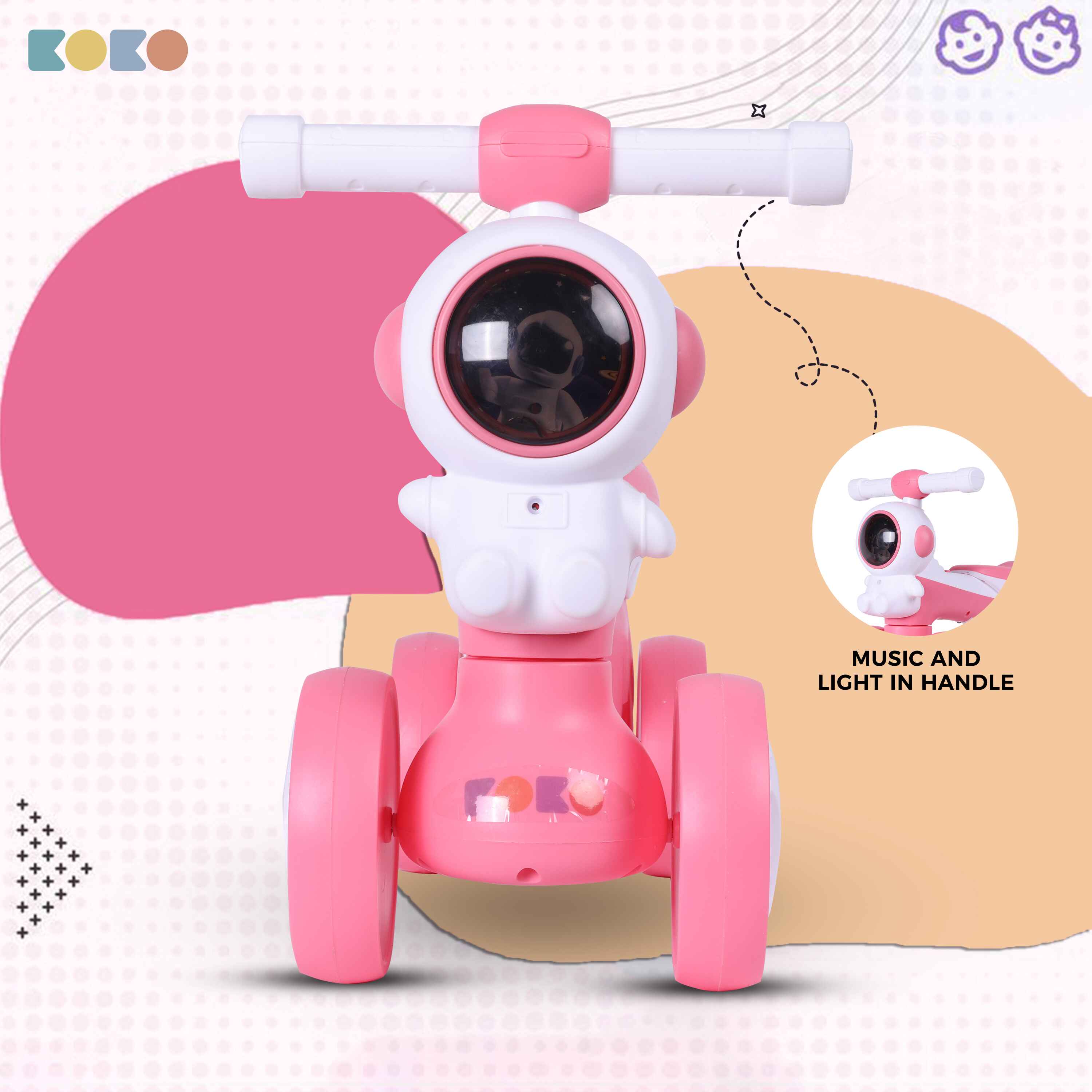 KOKO ASTRONAUT BALANCING CAR-PINK