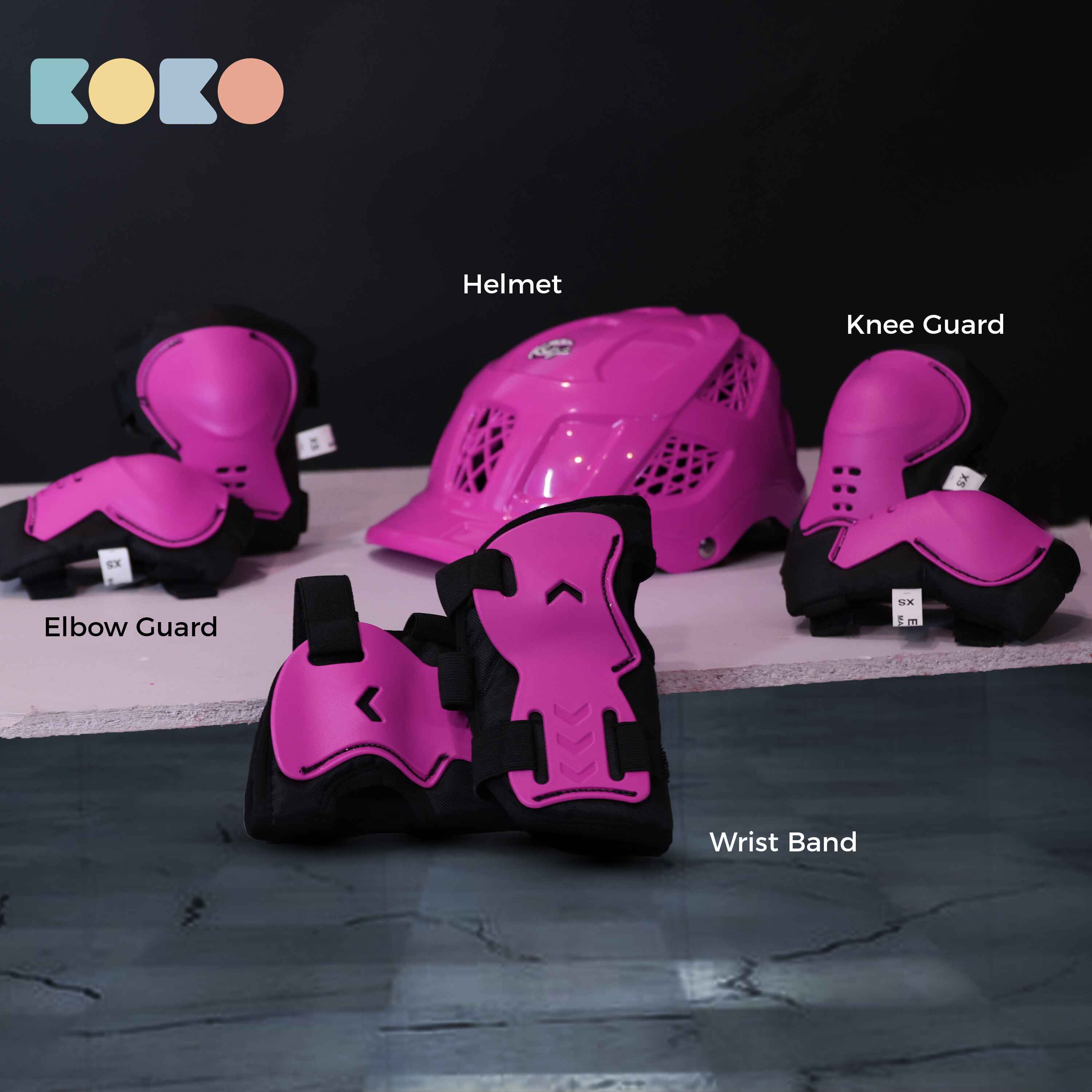 Koko Dragon Skating / Cycling Helmet For Kids- Pink