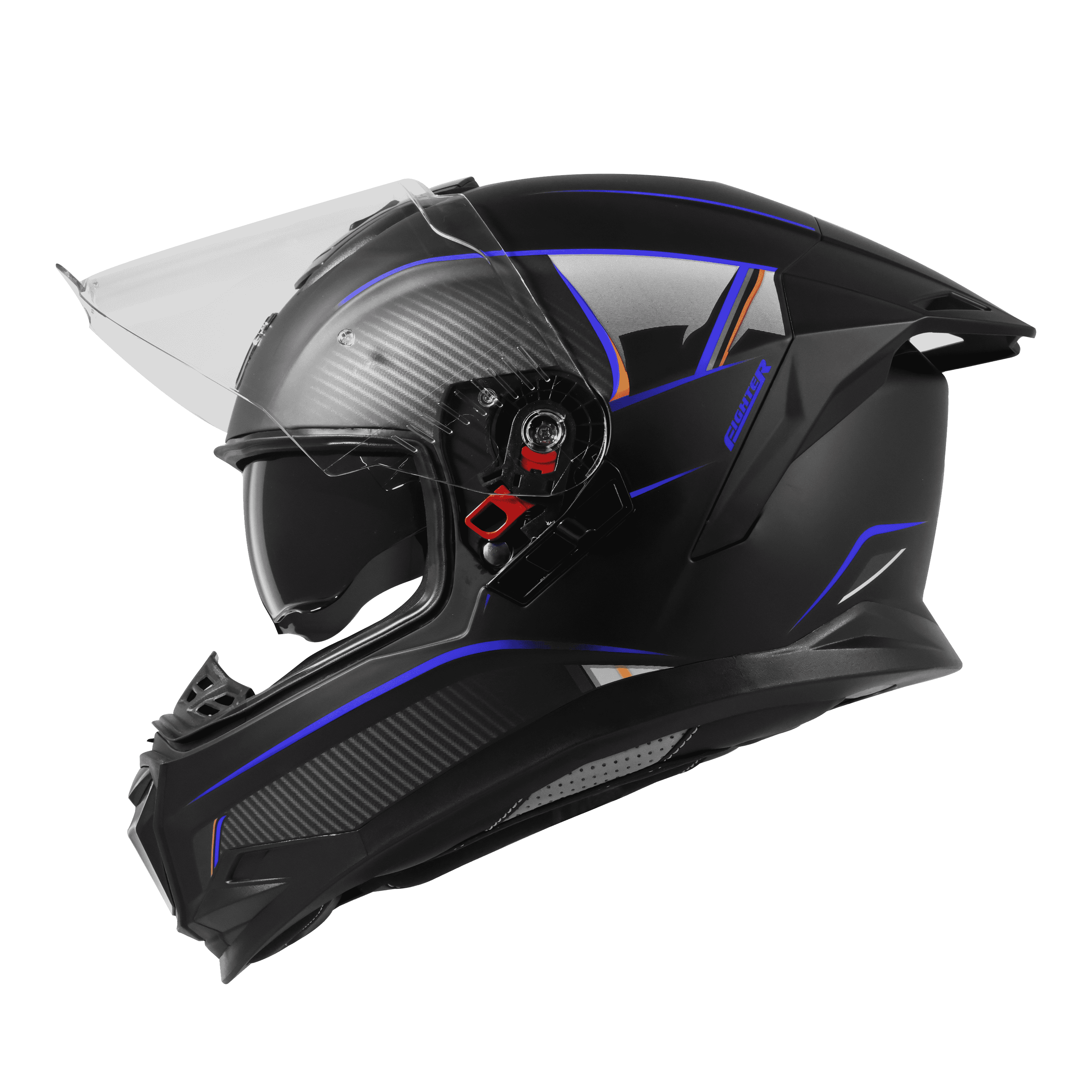 SBH-57 ISS FIGHTER F1 GLOSSY BLACK WITH BLUE 