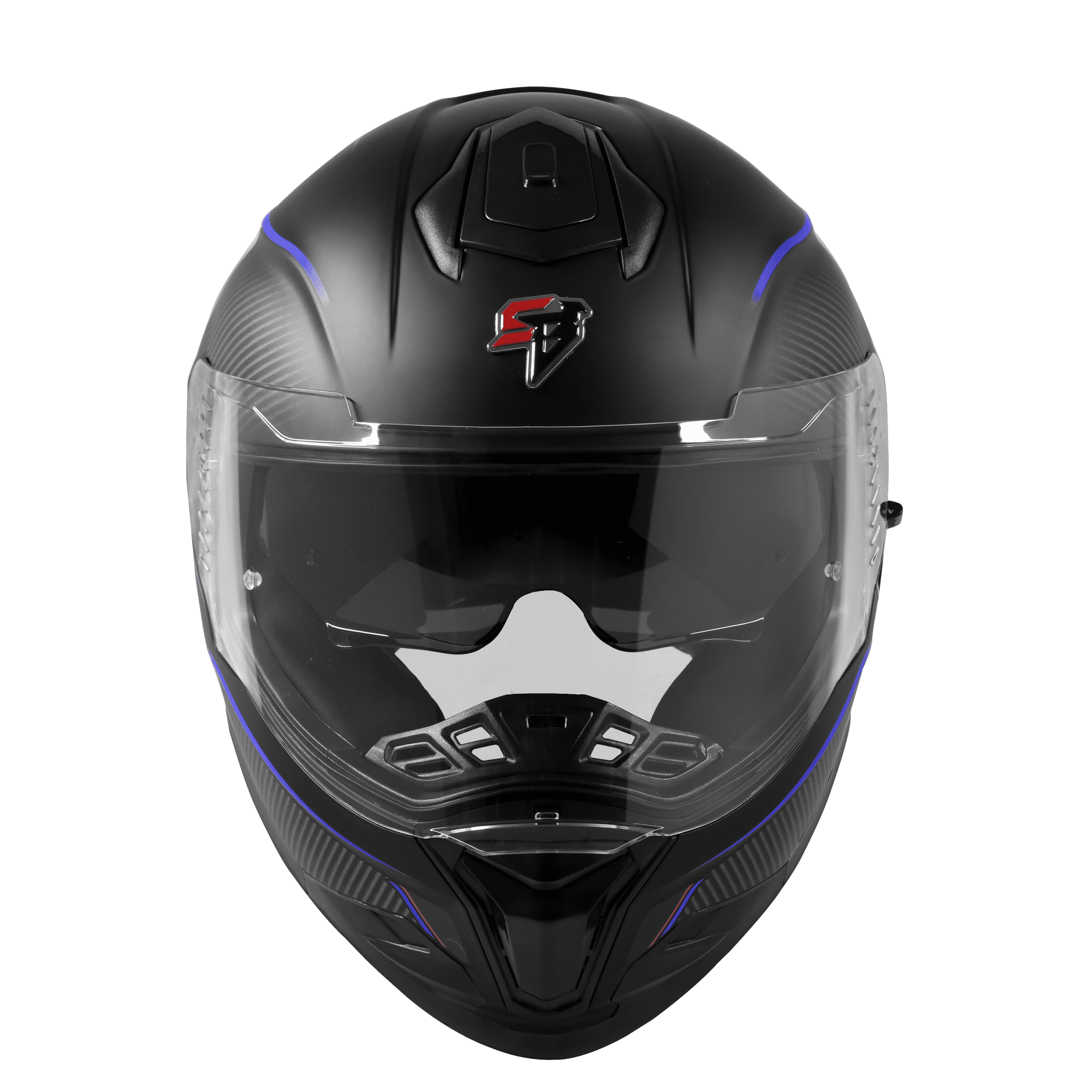 SBH-57 ISS FIGHTER F1 GLOSSY BLACK WITH BLUE 