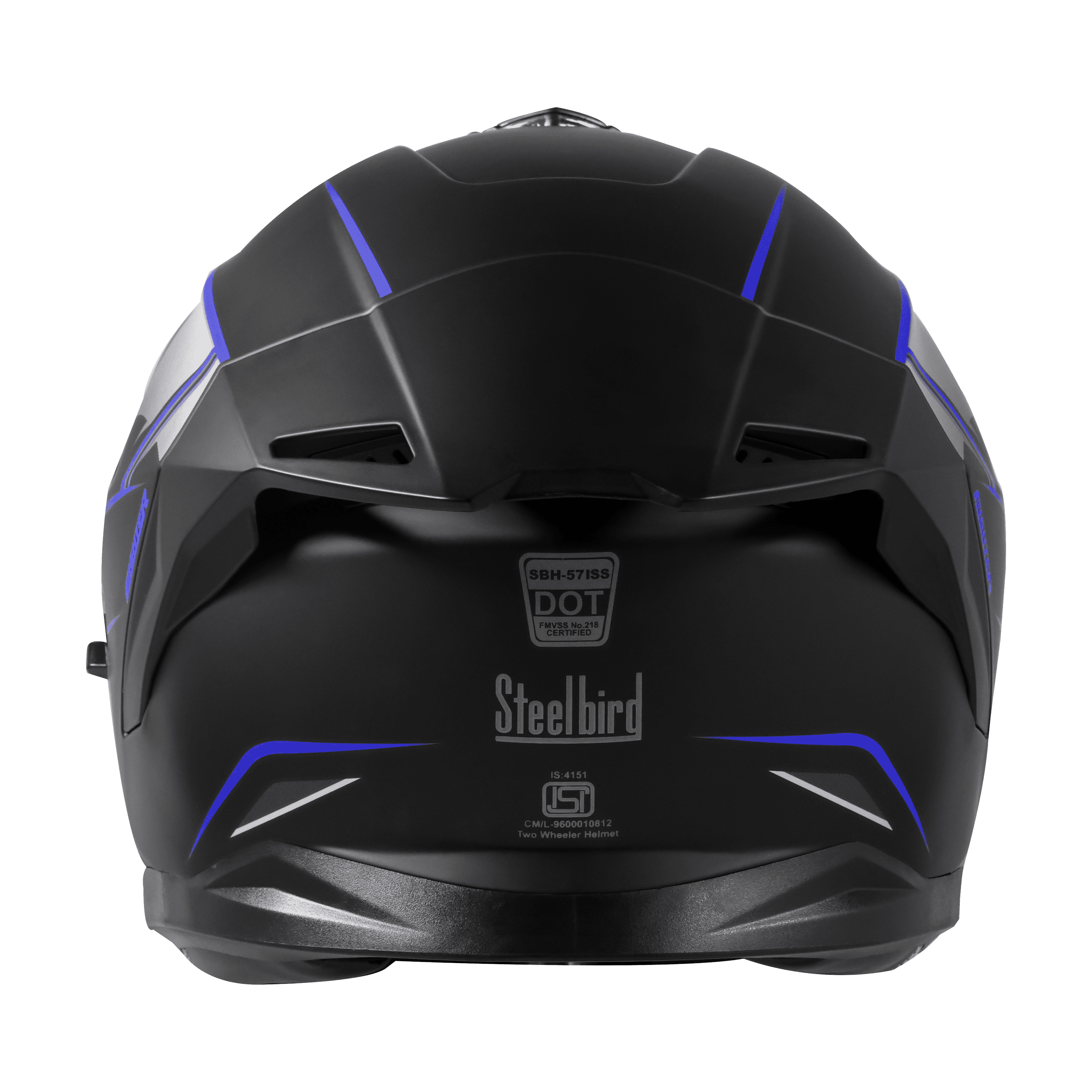 SBH-57 ISS FIGHTER F1 GLOSSY BLACK WITH BLUE 