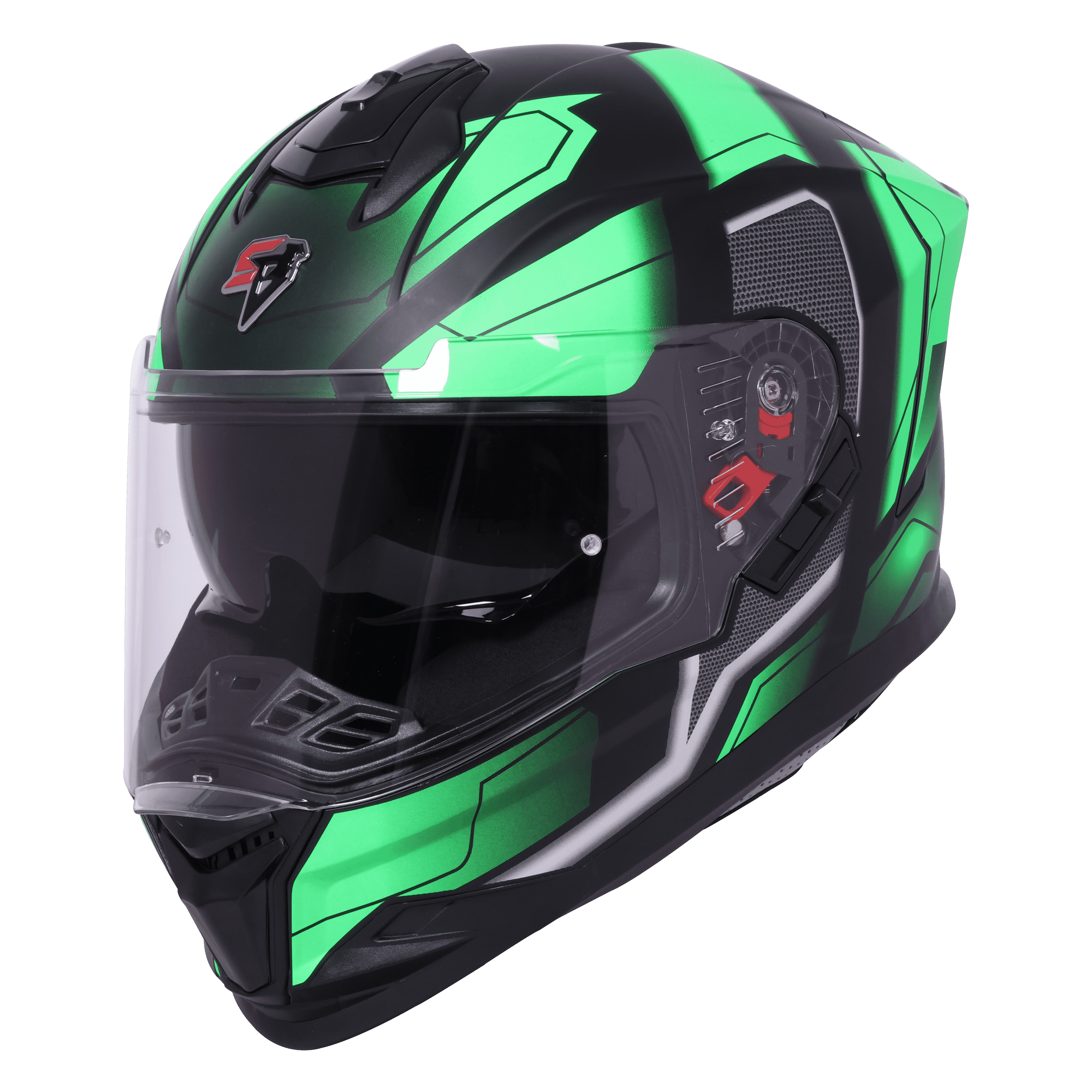 SBH-57 ISS FIGHTER F3 GLOSSY BLACK WITH GREEN