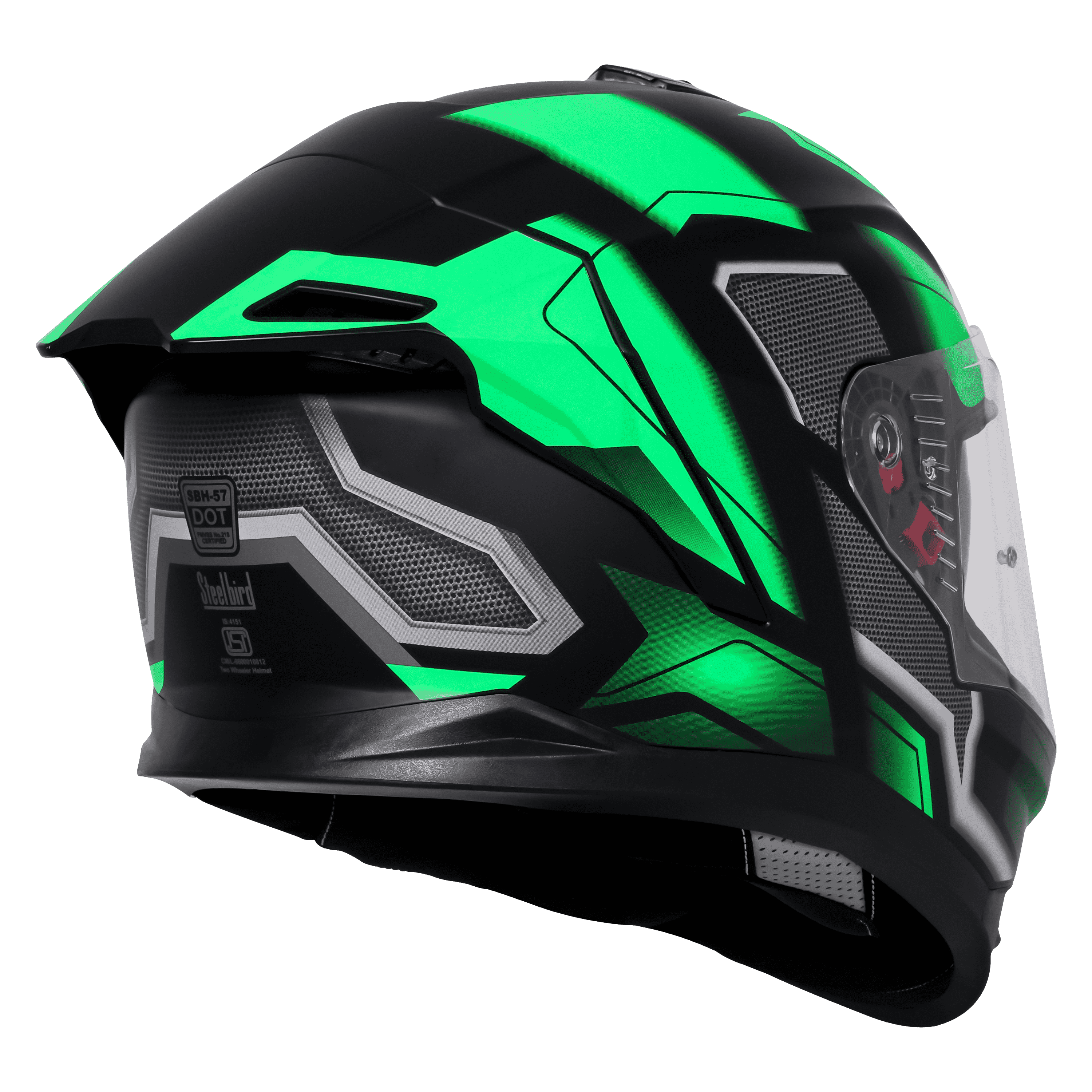 SBH-57 ISS FIGHTER F3 GLOSSY BLACK WITH GREEN