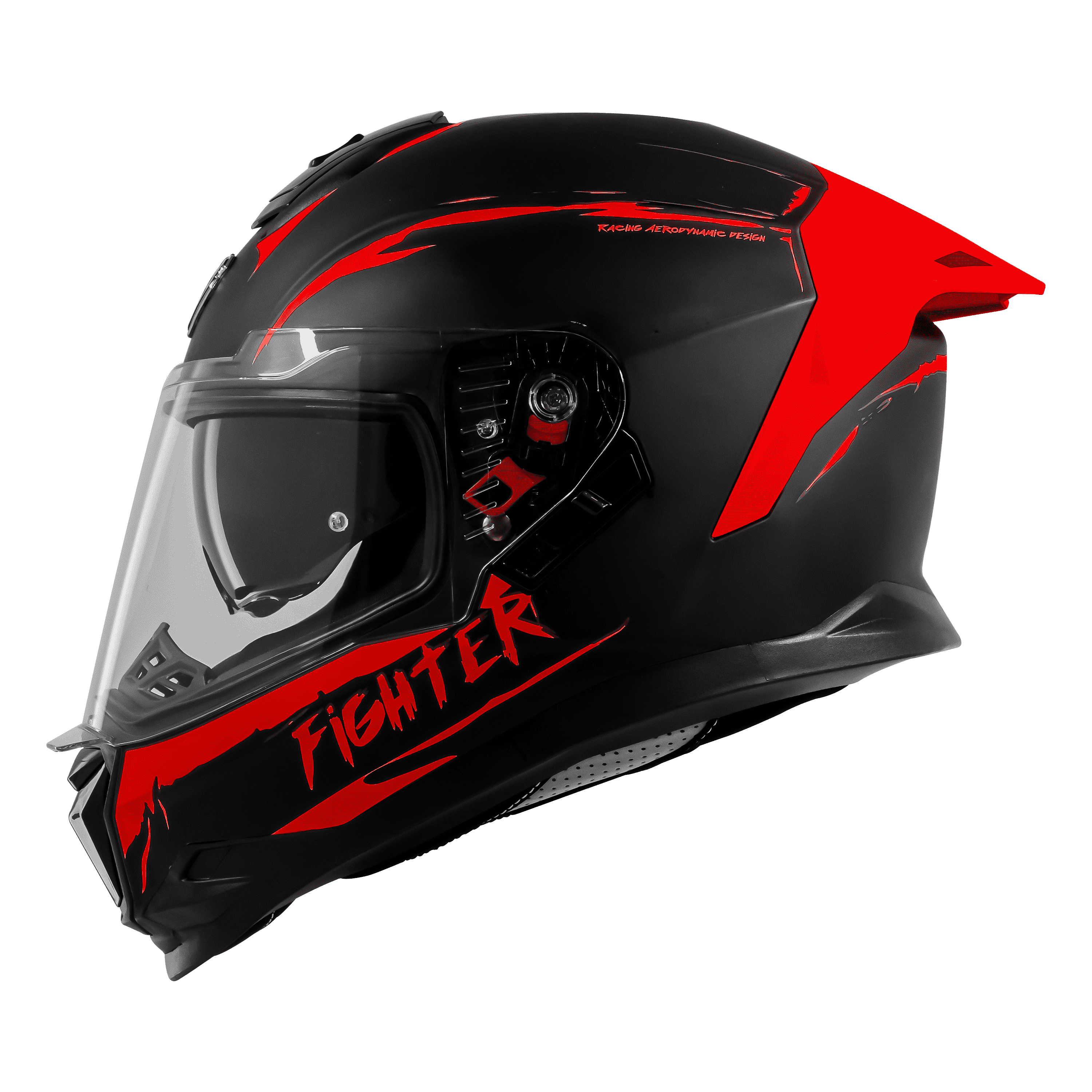 SBH-57 ISS FIGHTER F2 GLOSSY BLACK WITH RED