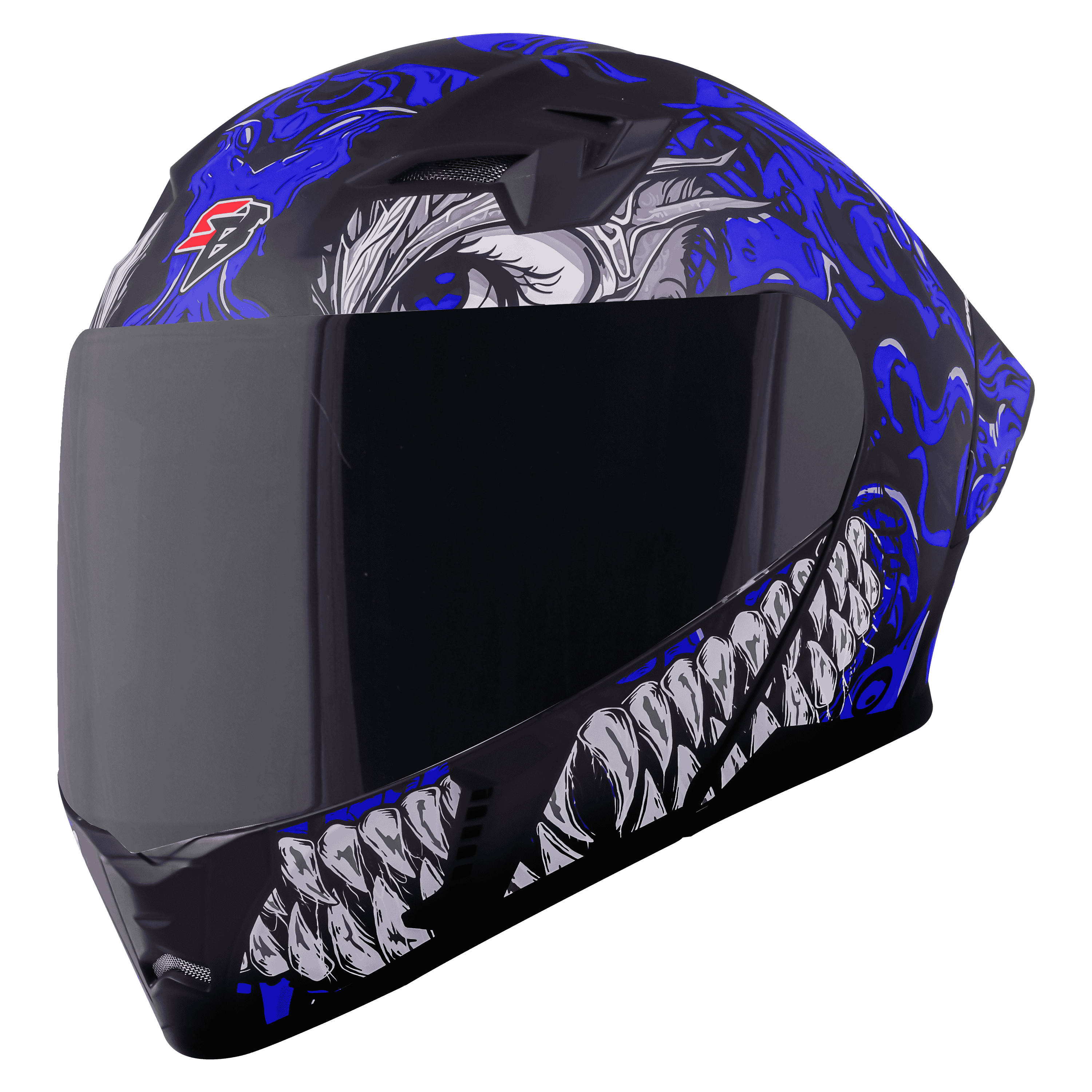 SBA-20 ISS DRACO GLOSSY BLACK WITH BLUE