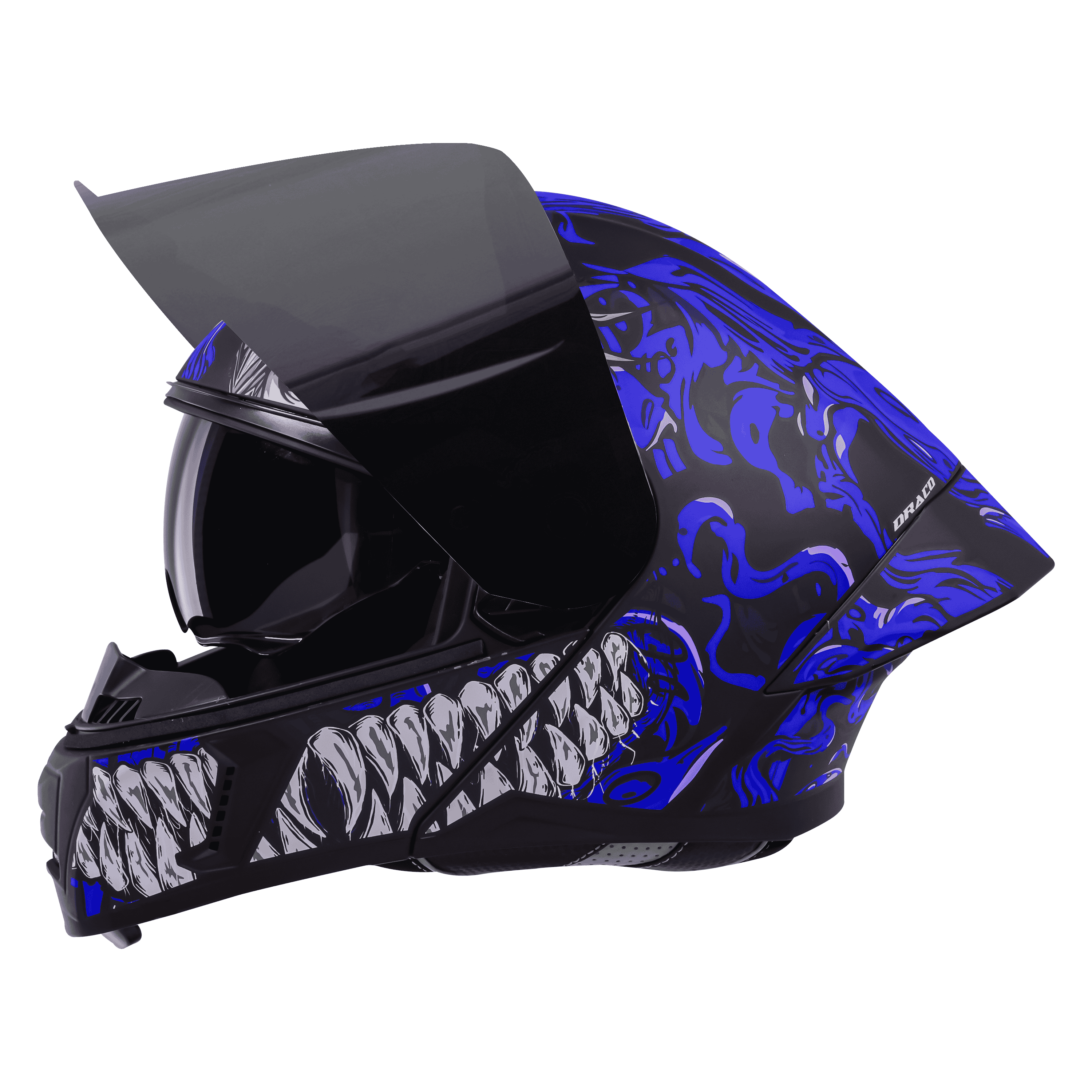 SBA-20 ISS DRACO GLOSSY BLACK WITH BLUE