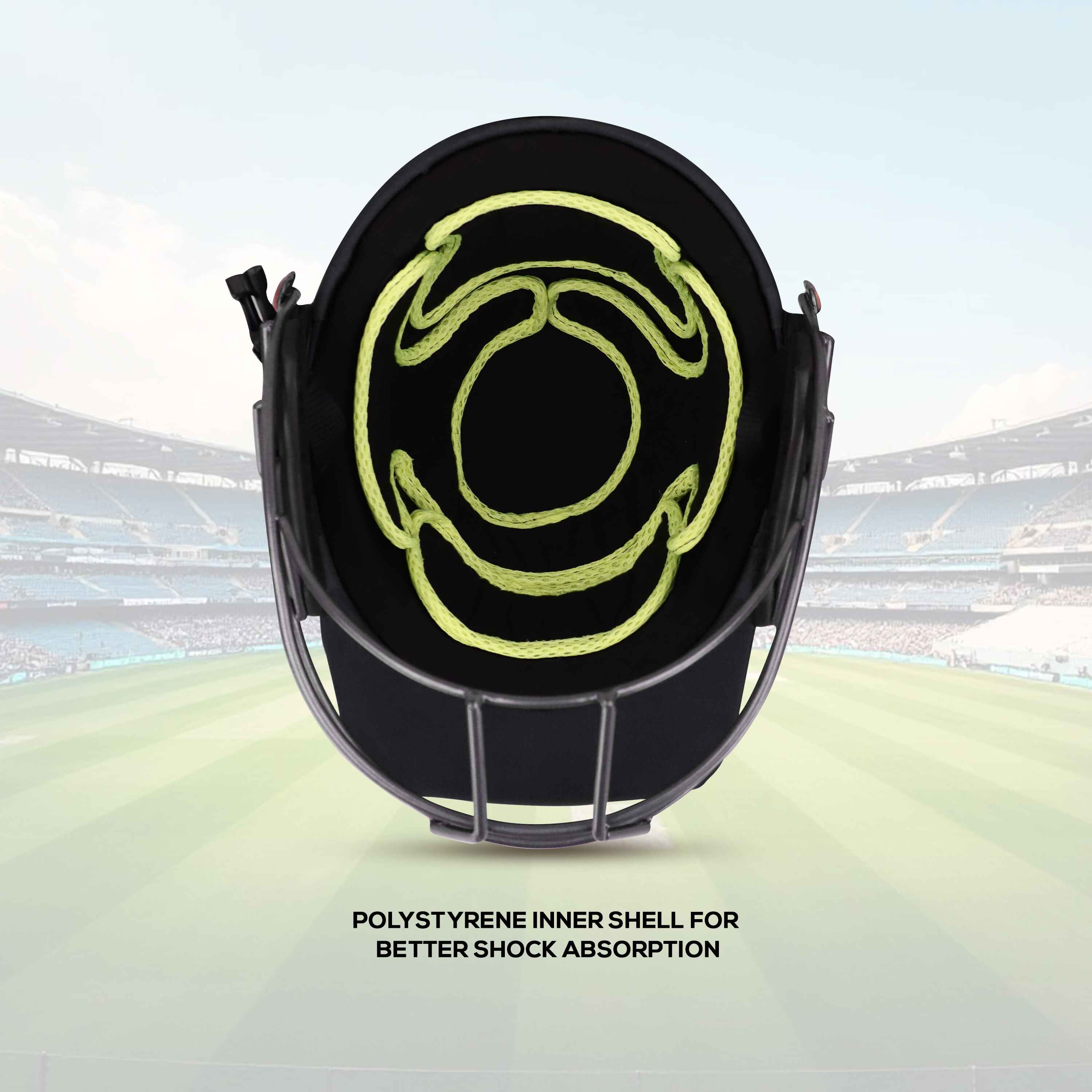 HITZ Cricket Helmet Black Fabric 