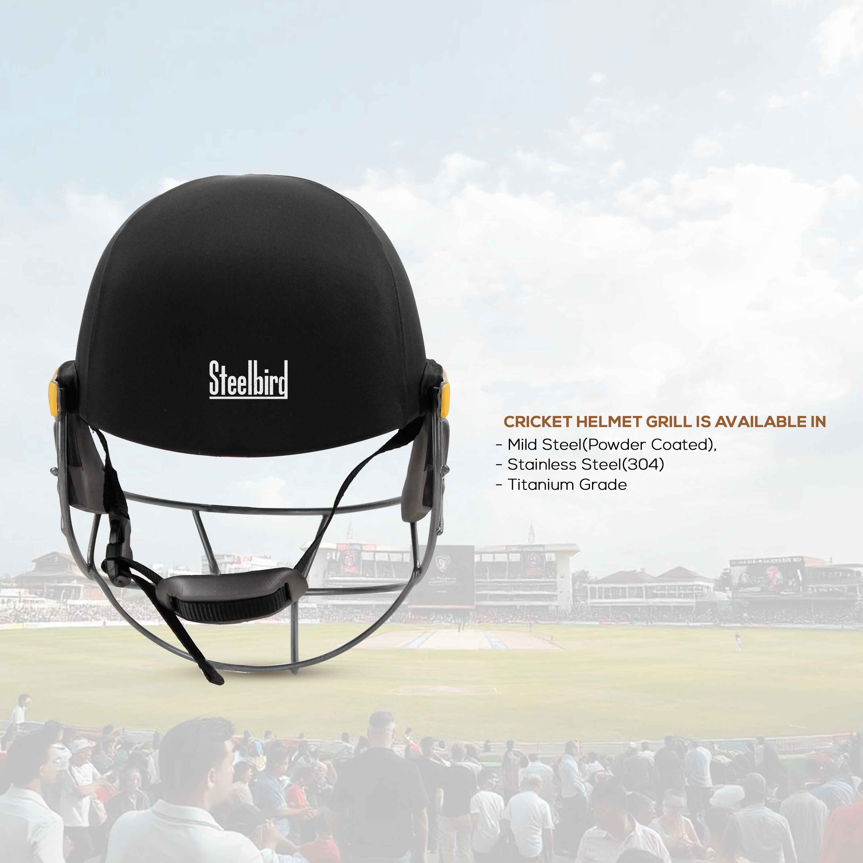 HITZ Cricket Helmet Black Fabric 