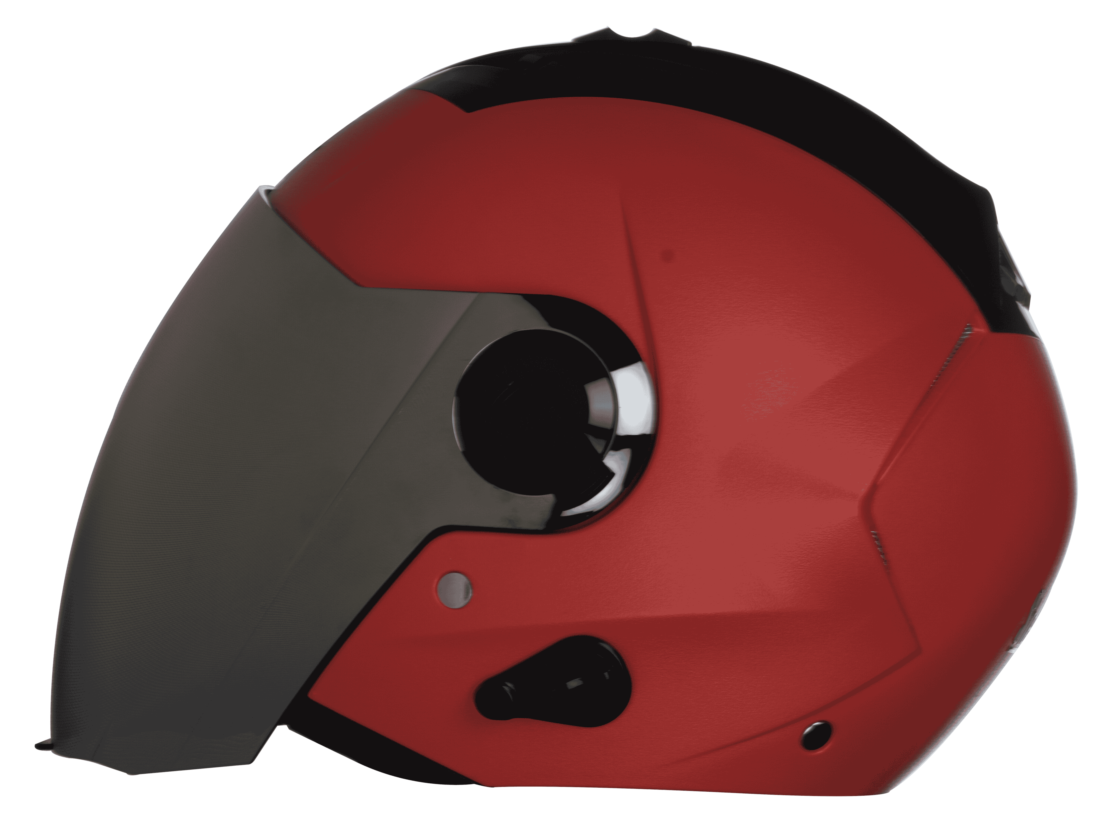 SBA-3 MAT SPORTS RED( Fitted With Clear Visor  Extra Gold Chrome Visor Free)