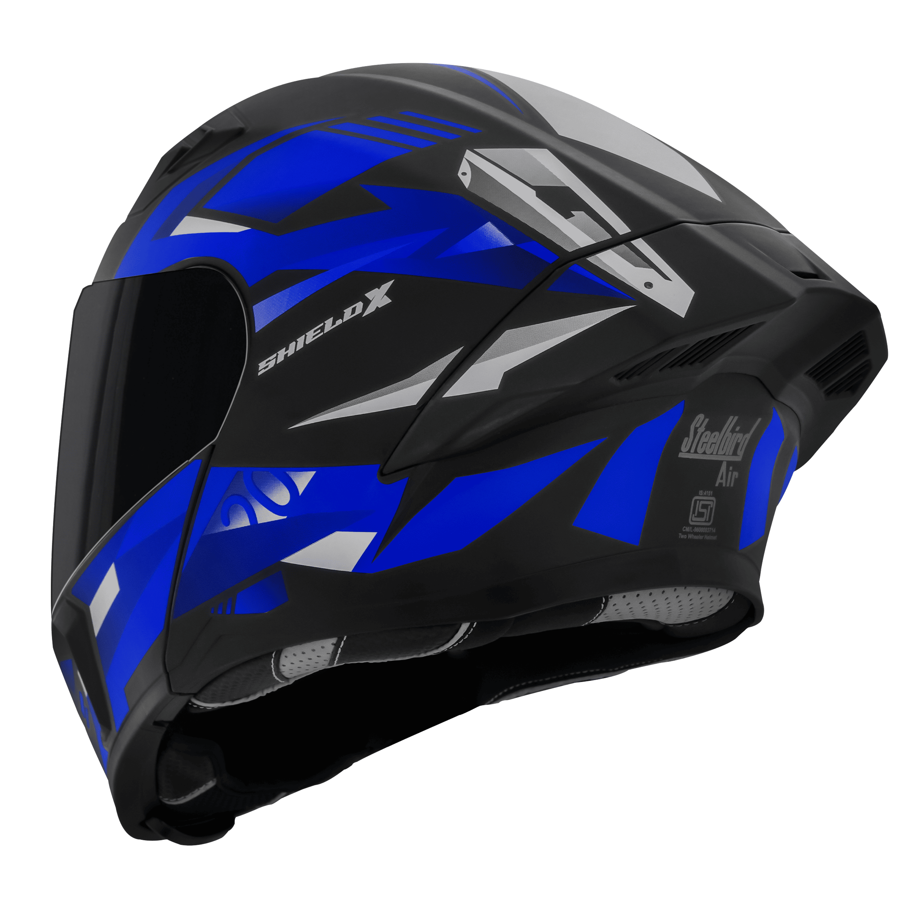 SBA-20 SHIELD X GLOSSY BLACK WITH BLUE